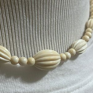Vintage Carved beaded necklace